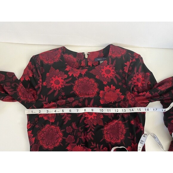 Tommy Hilfiger Women’s Shift Dress Size 2 Floral Long Sleeve Zipper Back - Picture 9 of 12